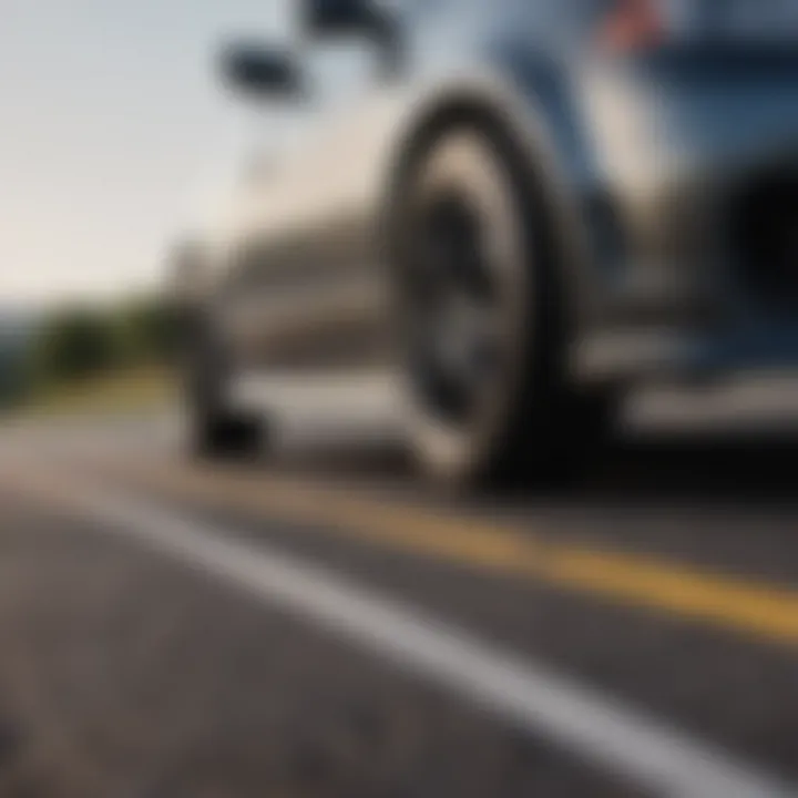 Acura RSX Type S parked on a scenic road, highlighting its performance tires