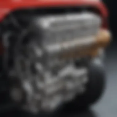 Advanced Vehicle Engine Design Cutaway view of a vehicle engine showcasing advancements in design and technology.