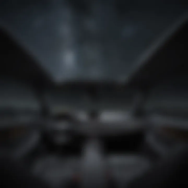 Night view of Audi with panoramic roof capturing starry skies