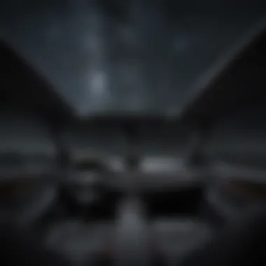 Experience the Night Sky Through Audi's Panoramic Roof Night view of Audi with panoramic roof capturing starry skies