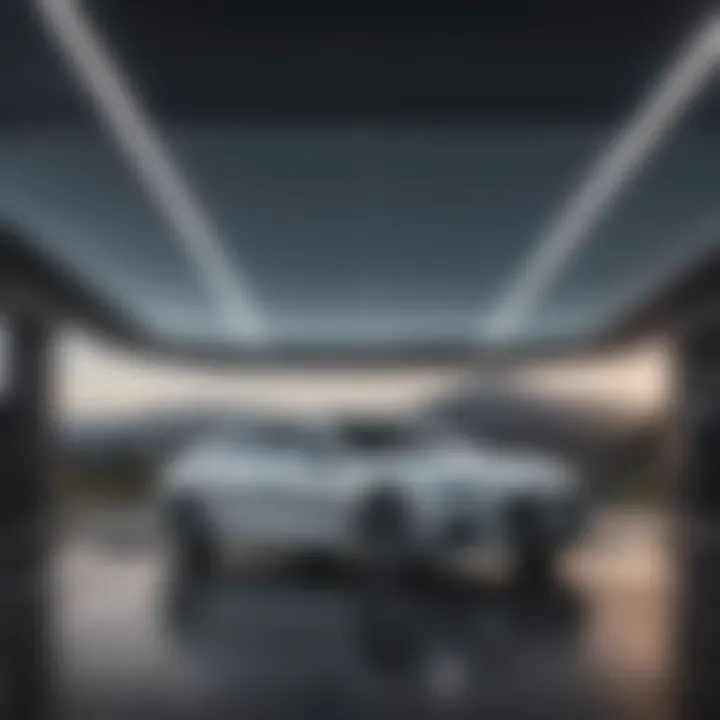 Audi model demonstrating advanced technological integrations of panoramic roof