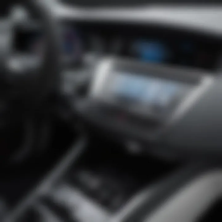 Close-up of Nissan Leaf dashboard displaying charging information
