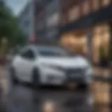 Nissan Leaf parked in a modern urban setting