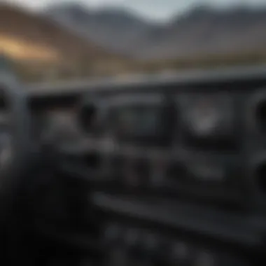 Dashboard showing the electric range of the Jeep Wrangler PHEV