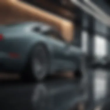 A luxurious car showroom displaying various elite brands, each representing a unique heritage.