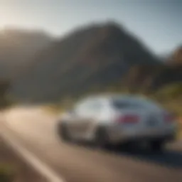 A sleek Toyota Camry on a scenic highway