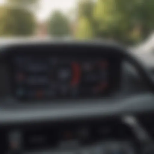 Close-up view of the Toyota Highlander Head-Up Display showcasing critical driving information.