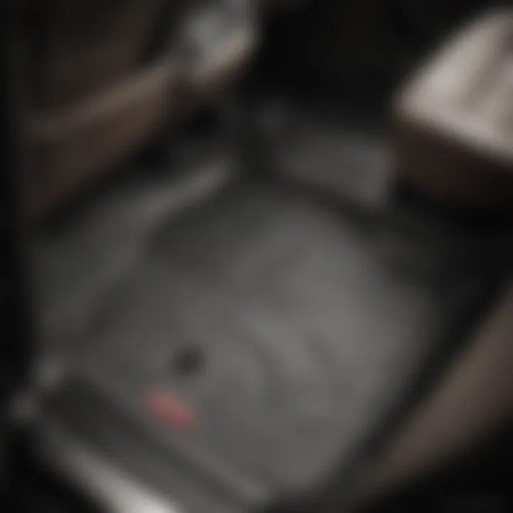 WeatherTech floor liner plug installed in a vehicle showcasing its fit and functionality