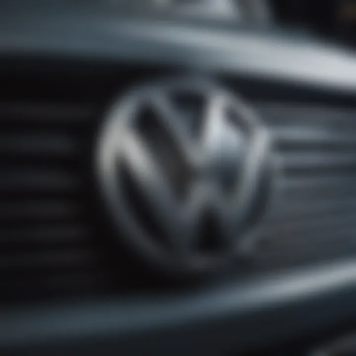 Volkswagen logo with symbolic elements representing ethics and responsibility