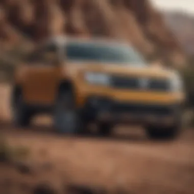 VW Atlas Sport in action on a rugged terrain demonstrating its performance capabilities