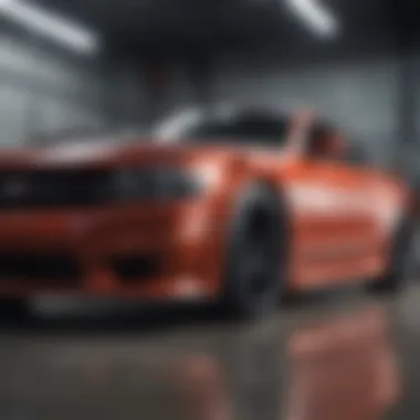 Diverse Paint Options at Auto Body Shop An auto body shop showcasing various paint options