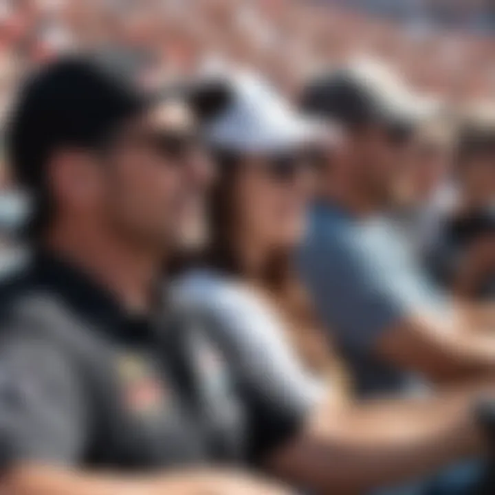 Enthusiastic fans celebrating at the ZMAX Four Wide Nationals